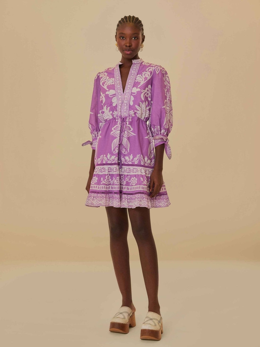 FARM Rio Lilac Sweet Garden Mini Dres